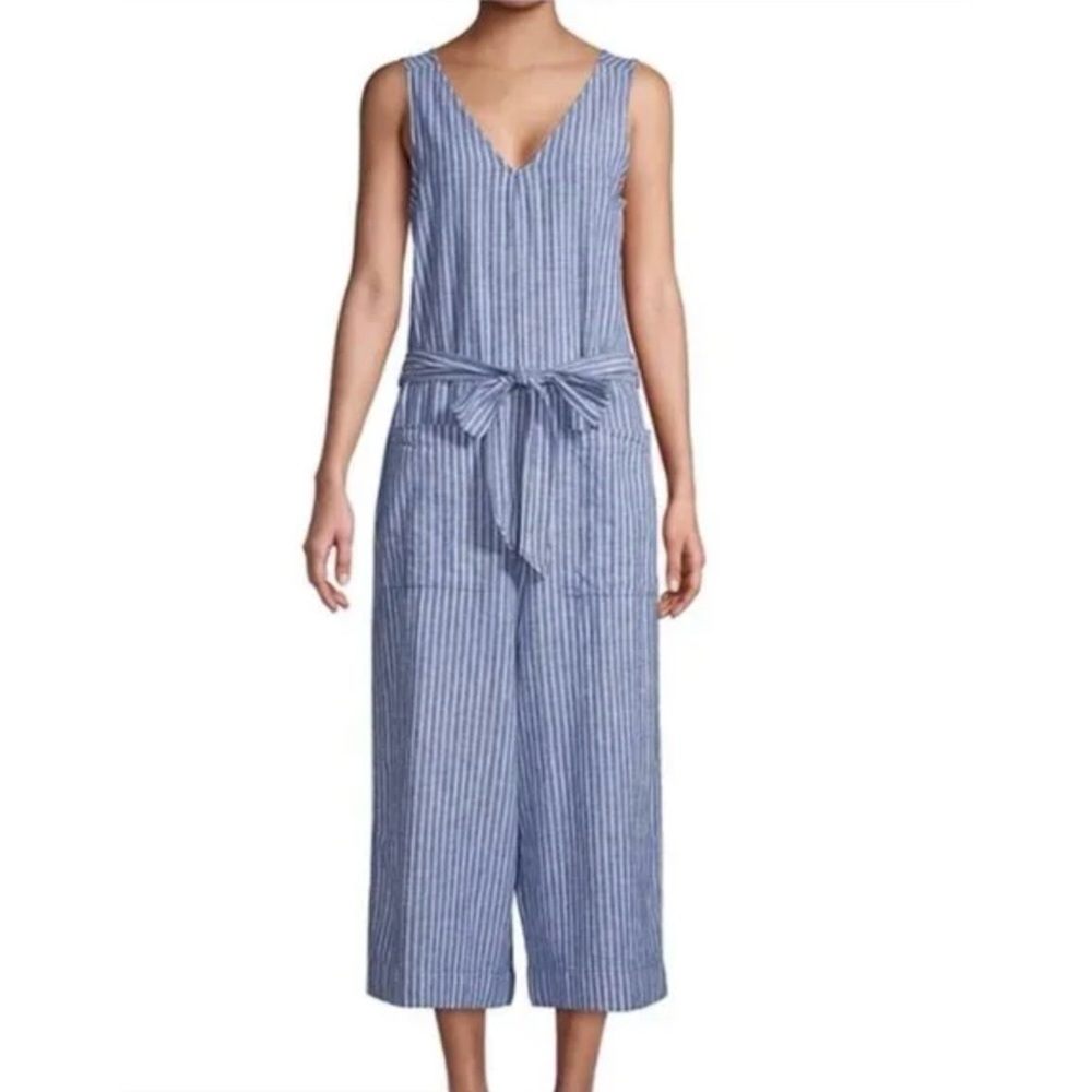 beachlunchlounge Blue and White Striped Jumpsuit - Picture 11 of 11
